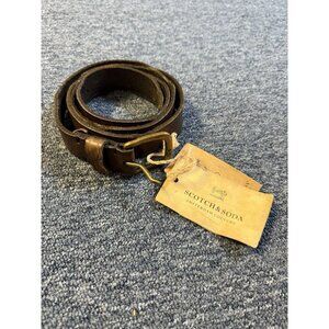 scotch and soda men leather belt new sz XL distressed look